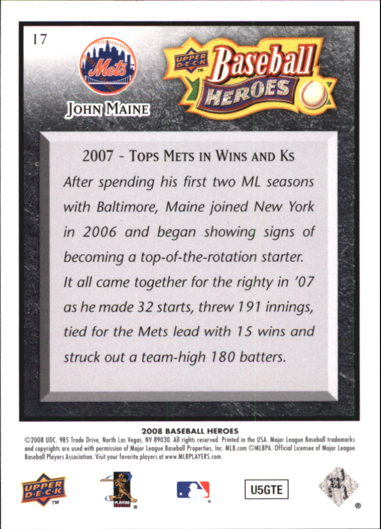 2008 Upper Deck Heroes Black Baseball Card Pick - Picture 31 of 305