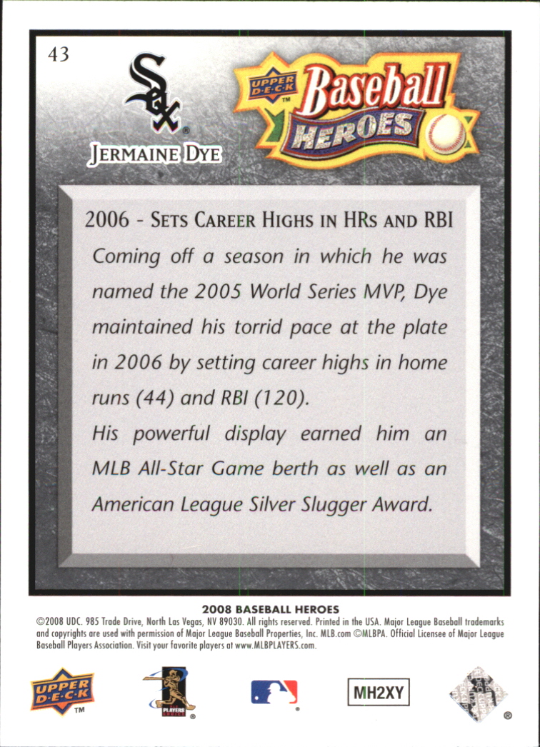 2008 Upper Deck Heroes Black Baseball Card Pick - Picture 67 of 305