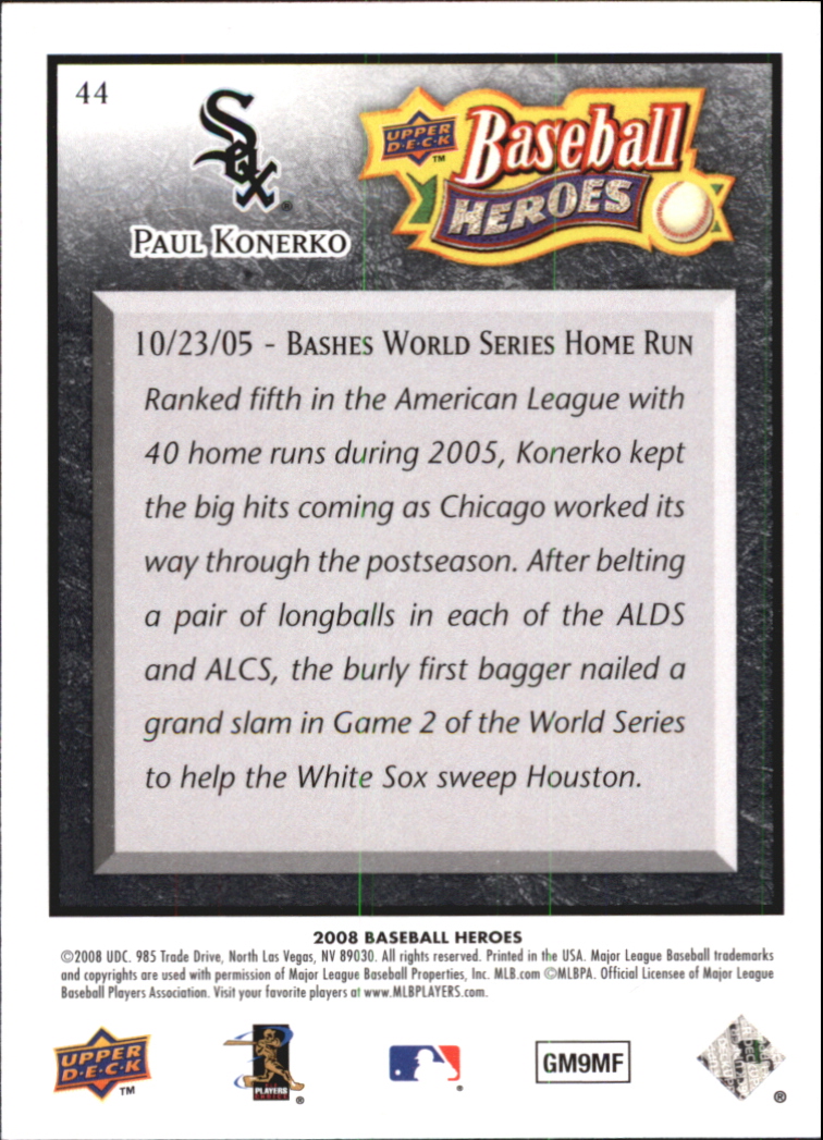 2008 Upper Deck Heroes Black Baseball Card Pick - Picture 69 of 305