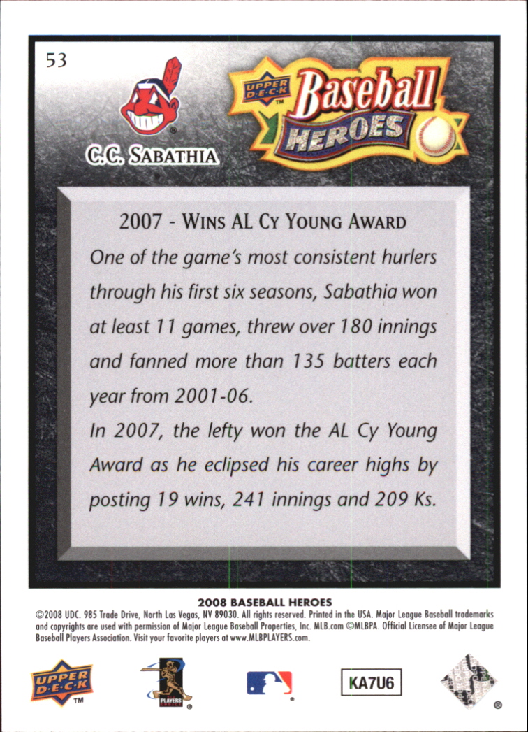 2008 Upper Deck Heroes Black Baseball Card Pick - Picture 83 of 305