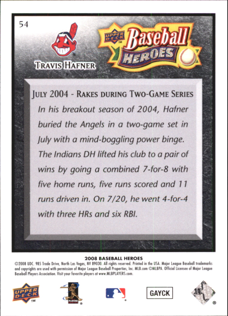 2008 Upper Deck Heroes Black Baseball Card Pick - Picture 85 of 305