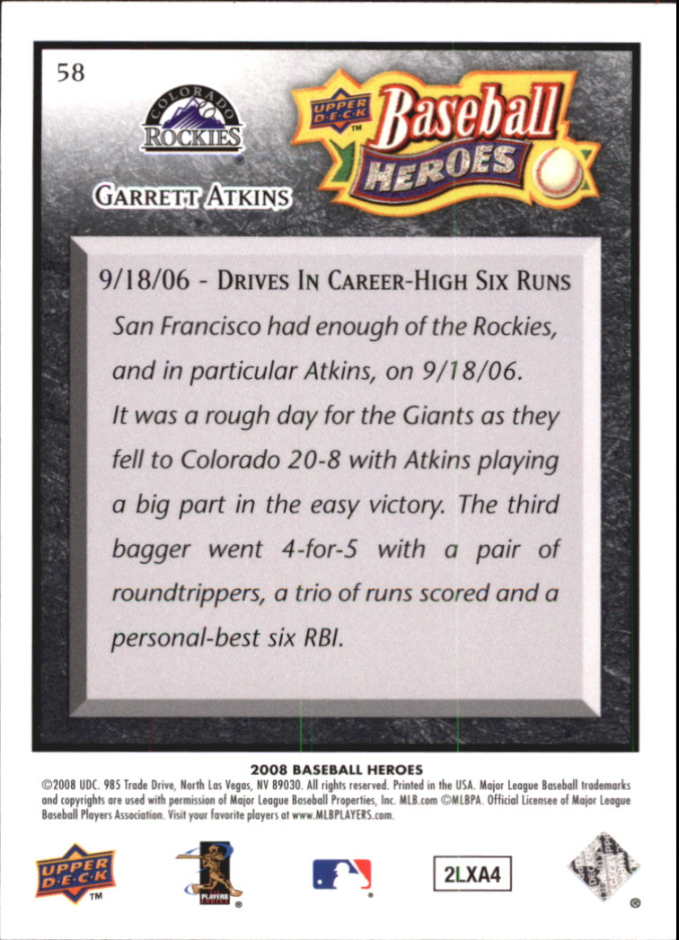 2008 Upper Deck Heroes Black Baseball Card Pick - Picture 93 of 305