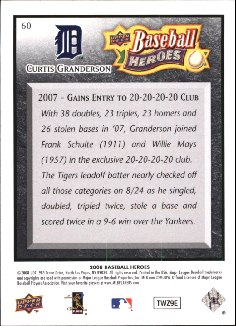 2008 Upper Deck Heroes Black Baseball Card Pick - Picture 97 of 305