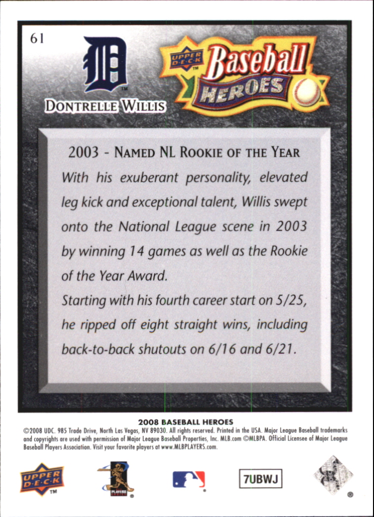 2008 Upper Deck Heroes Black Baseball Card Pick - Picture 99 of 305