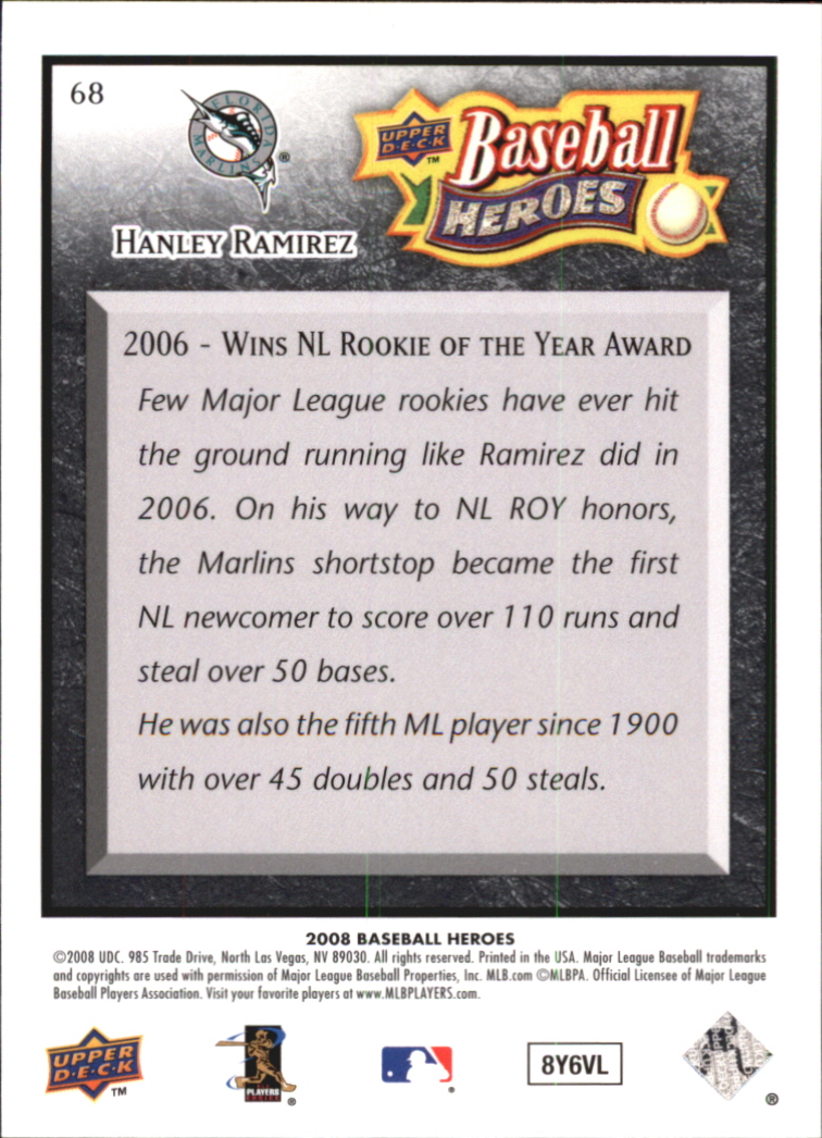 2008 Upper Deck Heroes Black Baseball Card Pick - Picture 111 of 305