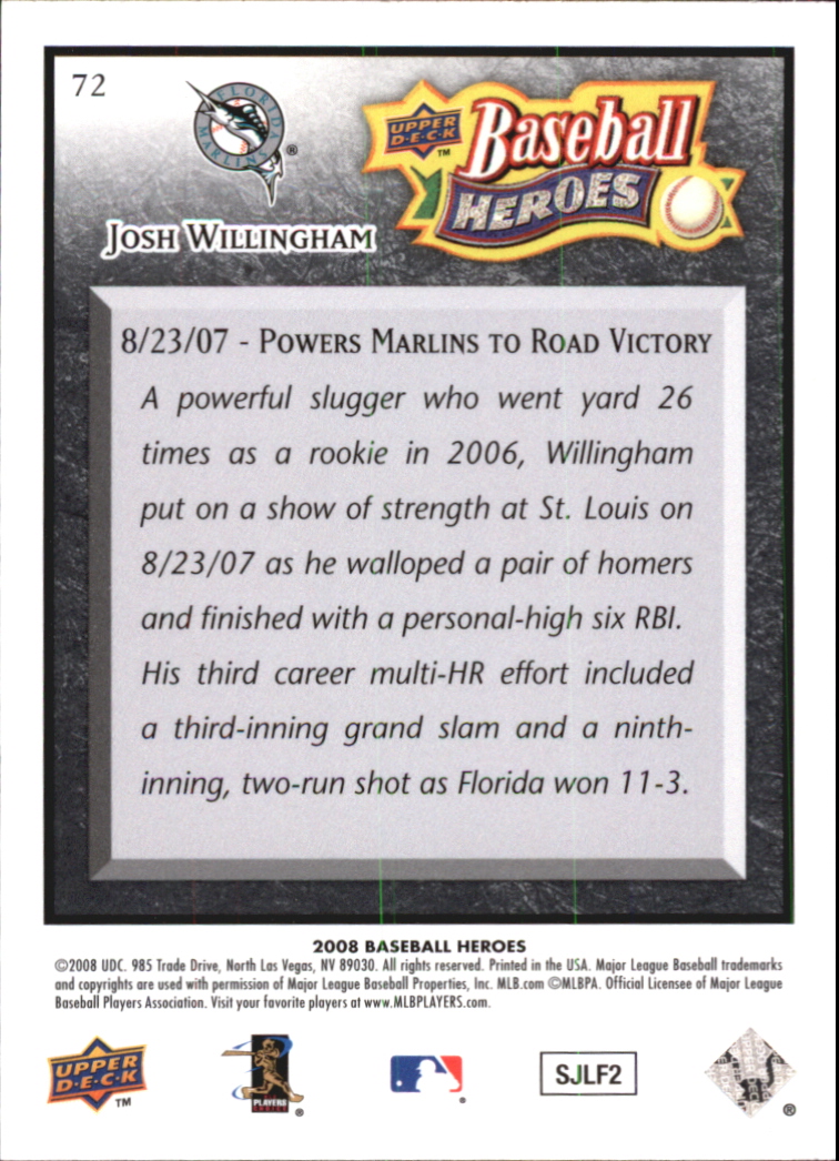 2008 Upper Deck Heroes Black Baseball Card Pick - Picture 117 of 305