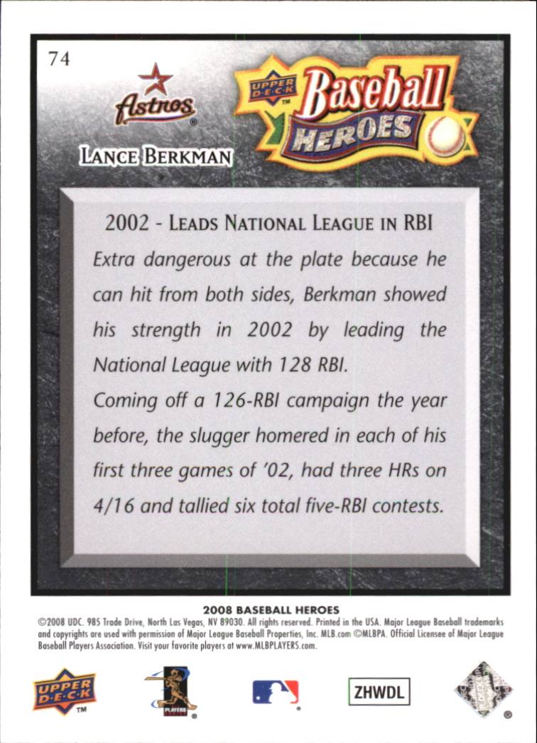 2008 Upper Deck Heroes Black Baseball Card Pick - Picture 121 of 305