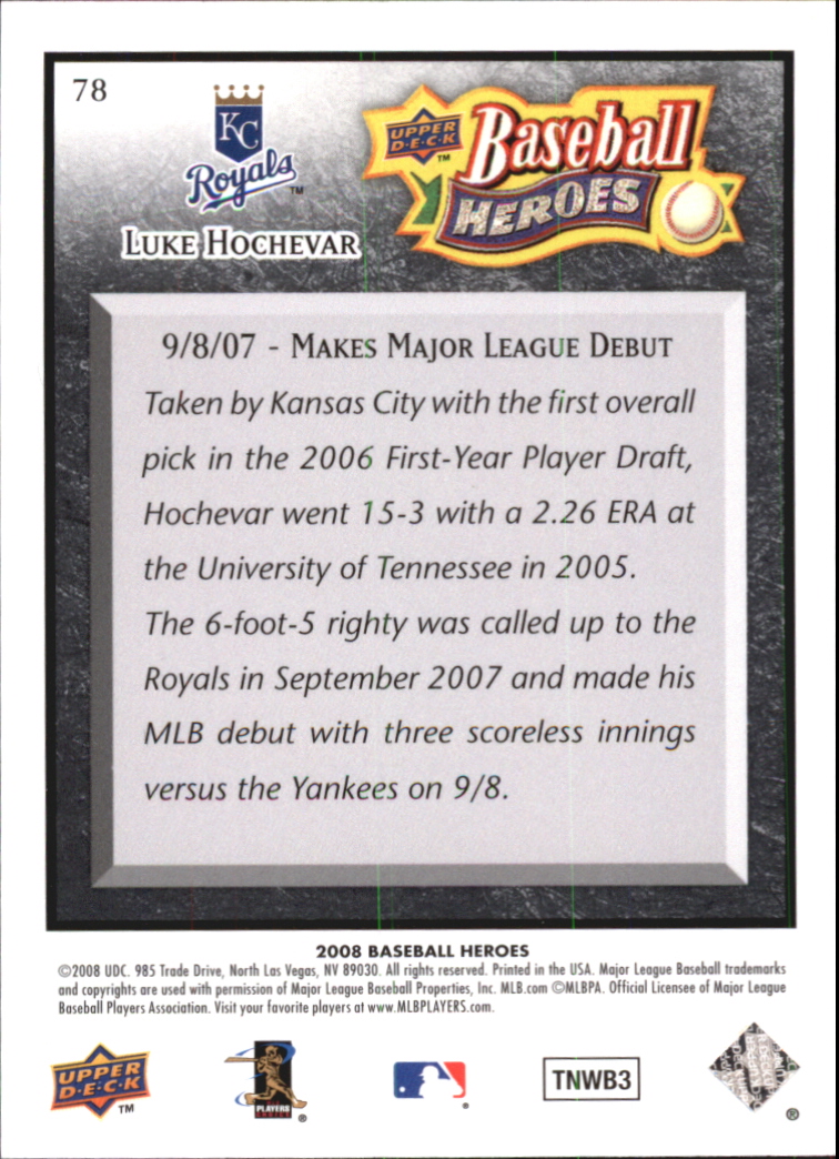2008 Upper Deck Heroes Black Baseball Card Pick - Picture 127 of 305