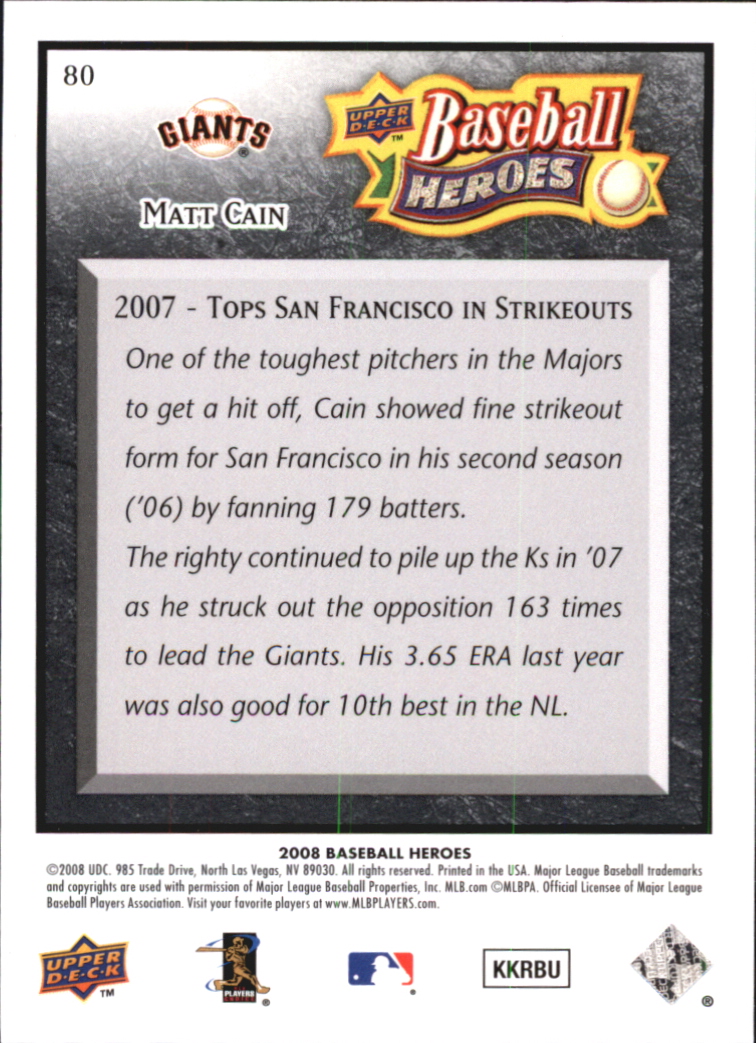 2008 Upper Deck Heroes Black Baseball Card Pick - Picture 129 of 305