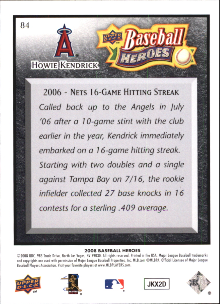 2008 Upper Deck Heroes Black Baseball Card Pick - Picture 133 of 305