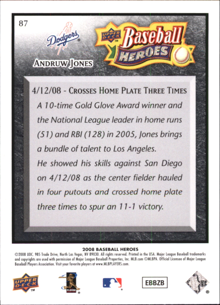 2008 Upper Deck Heroes Black Baseball Card Pick - Picture 139 of 305