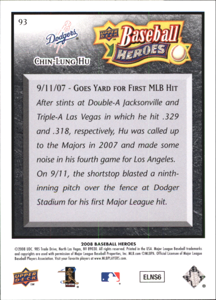2008 Upper Deck Heroes Black Baseball Card Pick - Picture 147 of 305