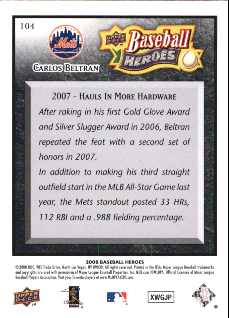 2008 Upper Deck Heroes Black Baseball Card Pick - Picture 161 of 305