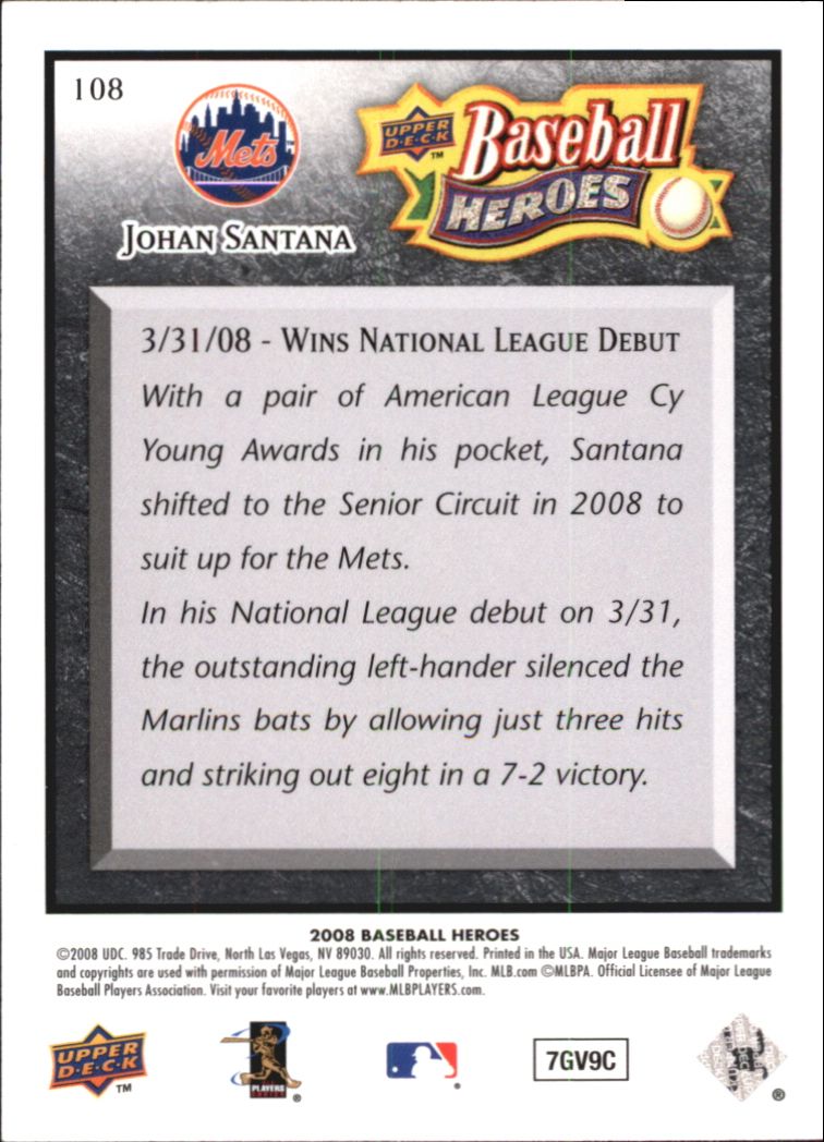 2008 Upper Deck Heroes Black Baseball Card Pick - Picture 167 of 305