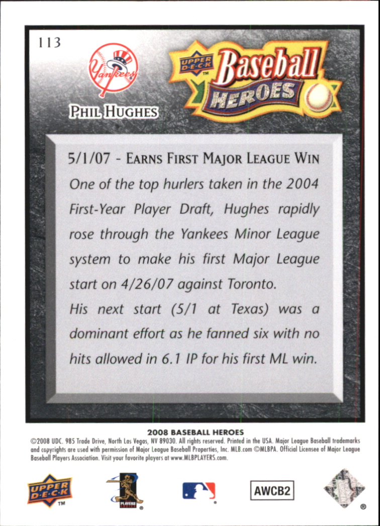 2008 Upper Deck Heroes Black Baseball Card Pick - Picture 177 of 305