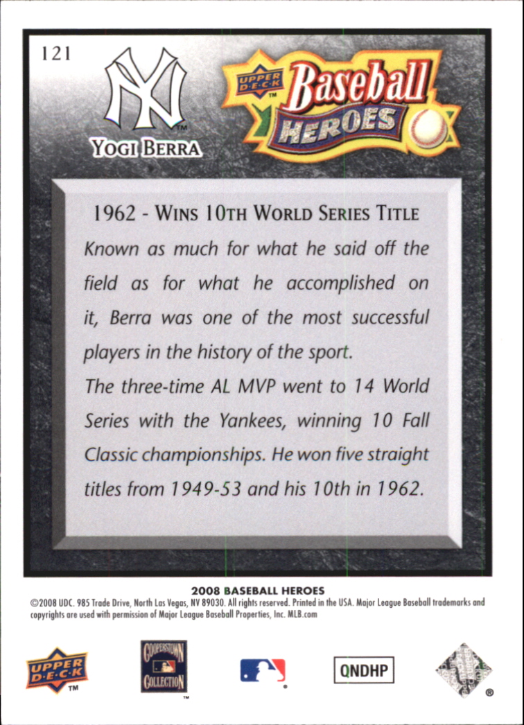 2008 Upper Deck Heroes Black Baseball Card Pick - Picture 191 of 305