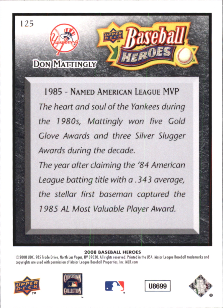 2008 Upper Deck Heroes Black Baseball Card Pick - Picture 195 of 305
