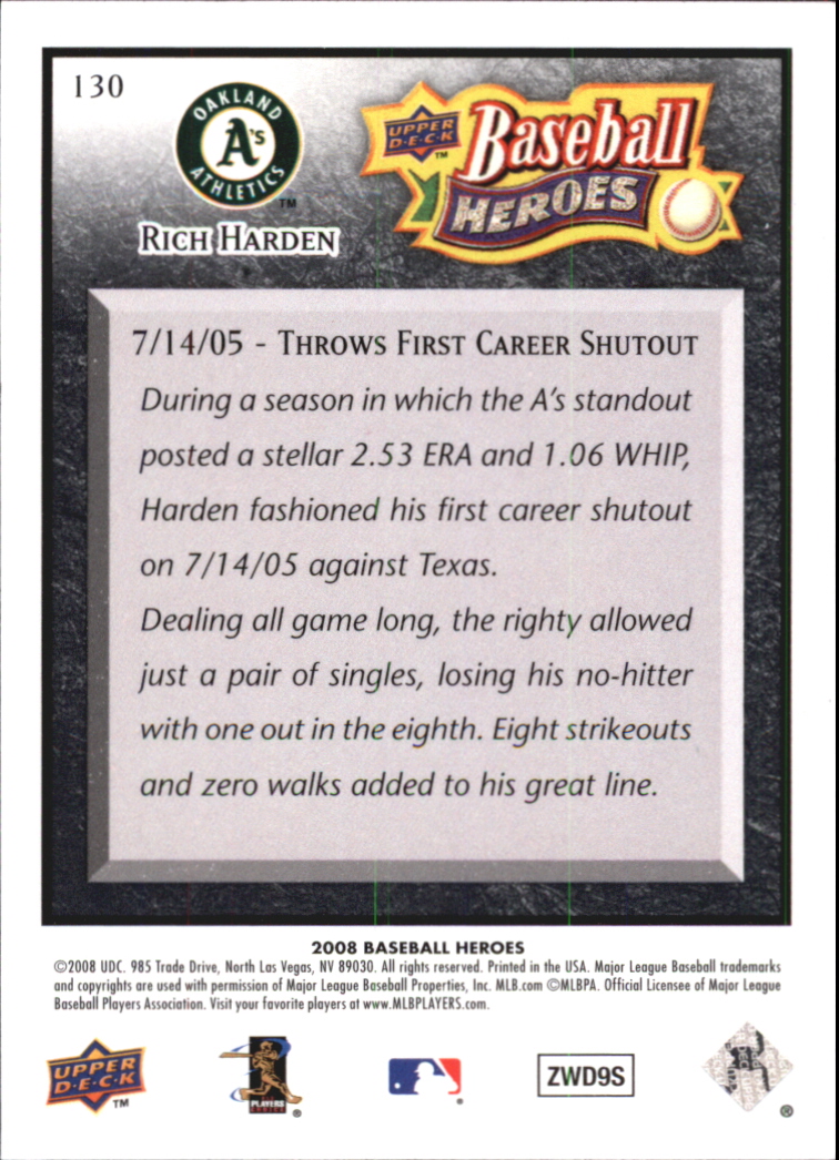 2008 Upper Deck Heroes Black Baseball Card Pick - Picture 203 of 305