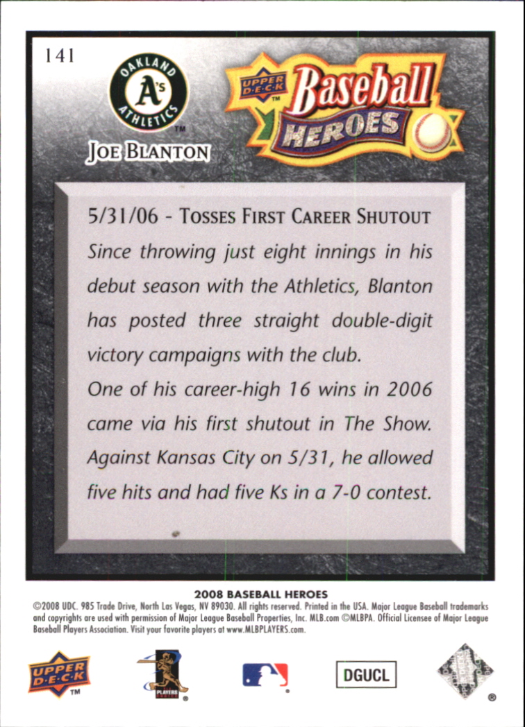 2008 Upper Deck Heroes Black Baseball Card Pick - Picture 218 of 305