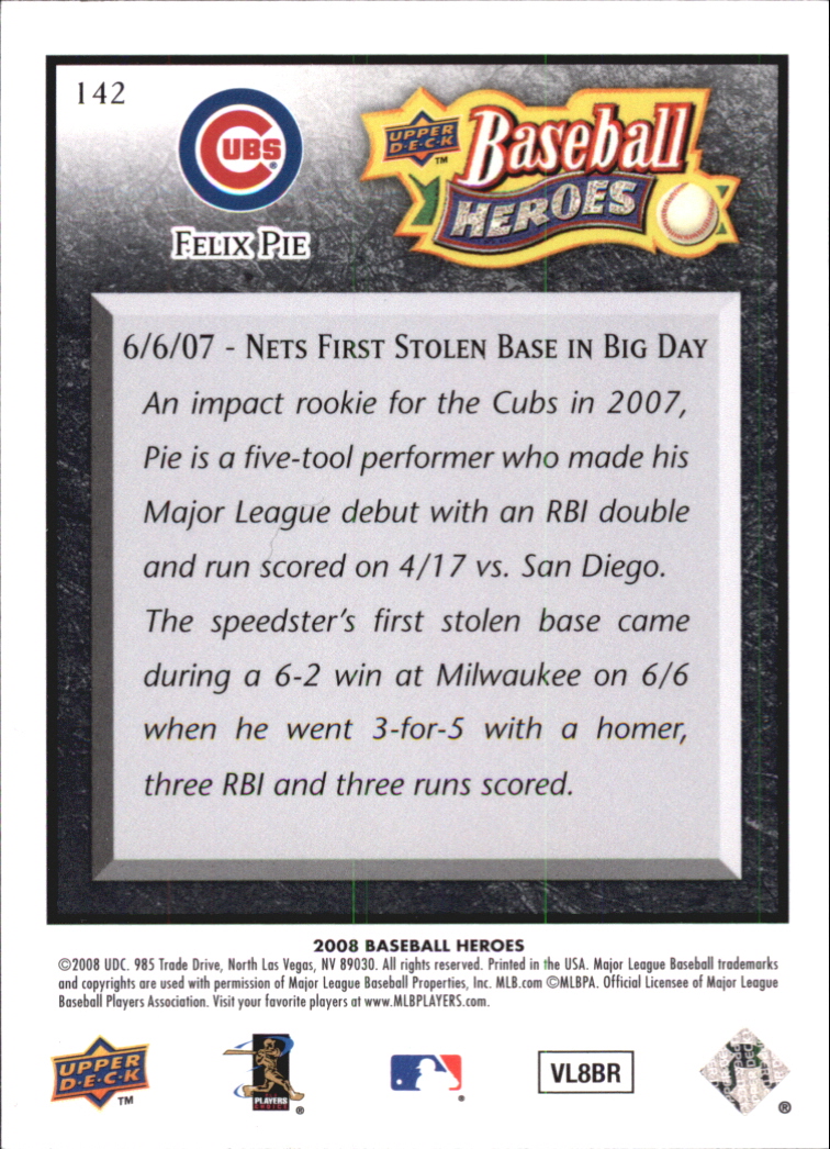 2008 Upper Deck Heroes Black Baseball Card Pick - Picture 220 of 305