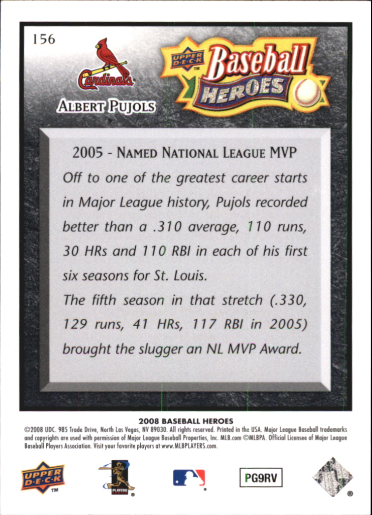 2008 Upper Deck Heroes Black Baseball Card Pick - Picture 236 of 305