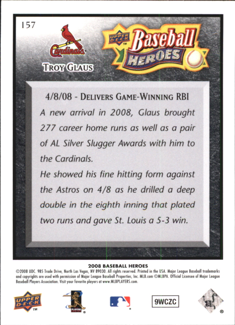 2008 Upper Deck Heroes Black Baseball Card Pick - Picture 238 of 305