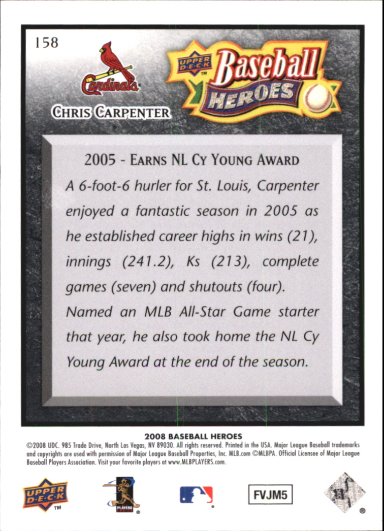 2008 Upper Deck Heroes Black Baseball Card Pick - Picture 240 of 305