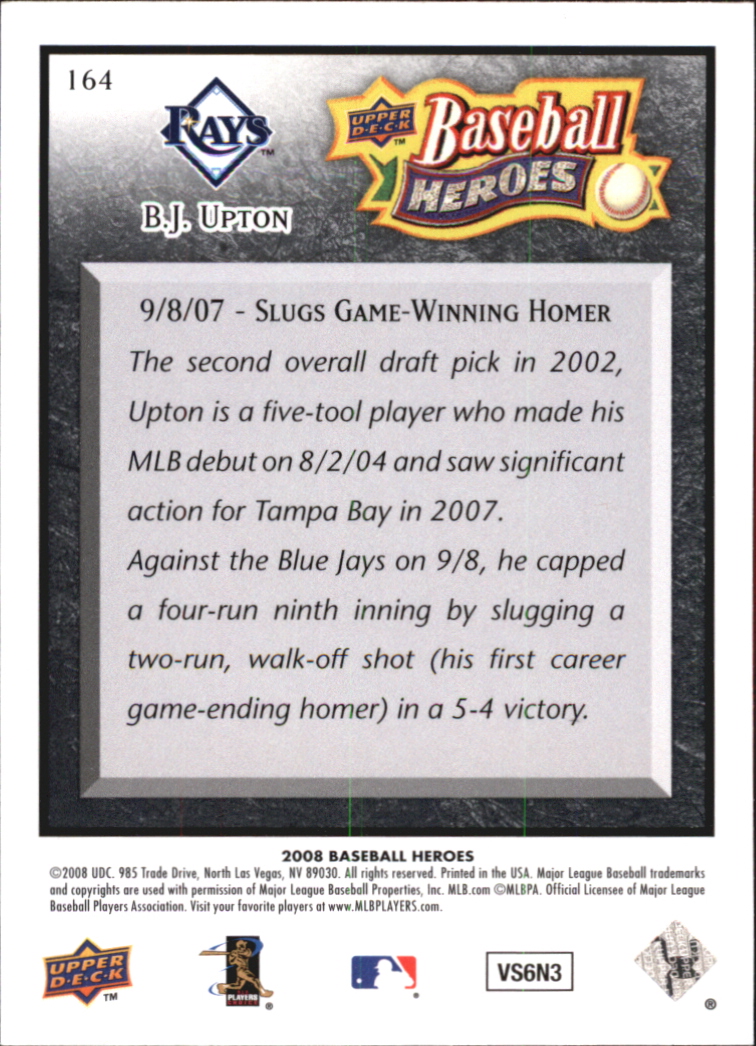 2008 Upper Deck Heroes Black Baseball Card Pick - Picture 252 of 305