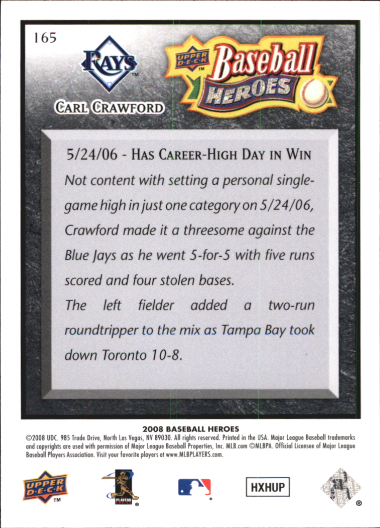 2008 Upper Deck Heroes Black Baseball Card Pick - Picture 254 of 305