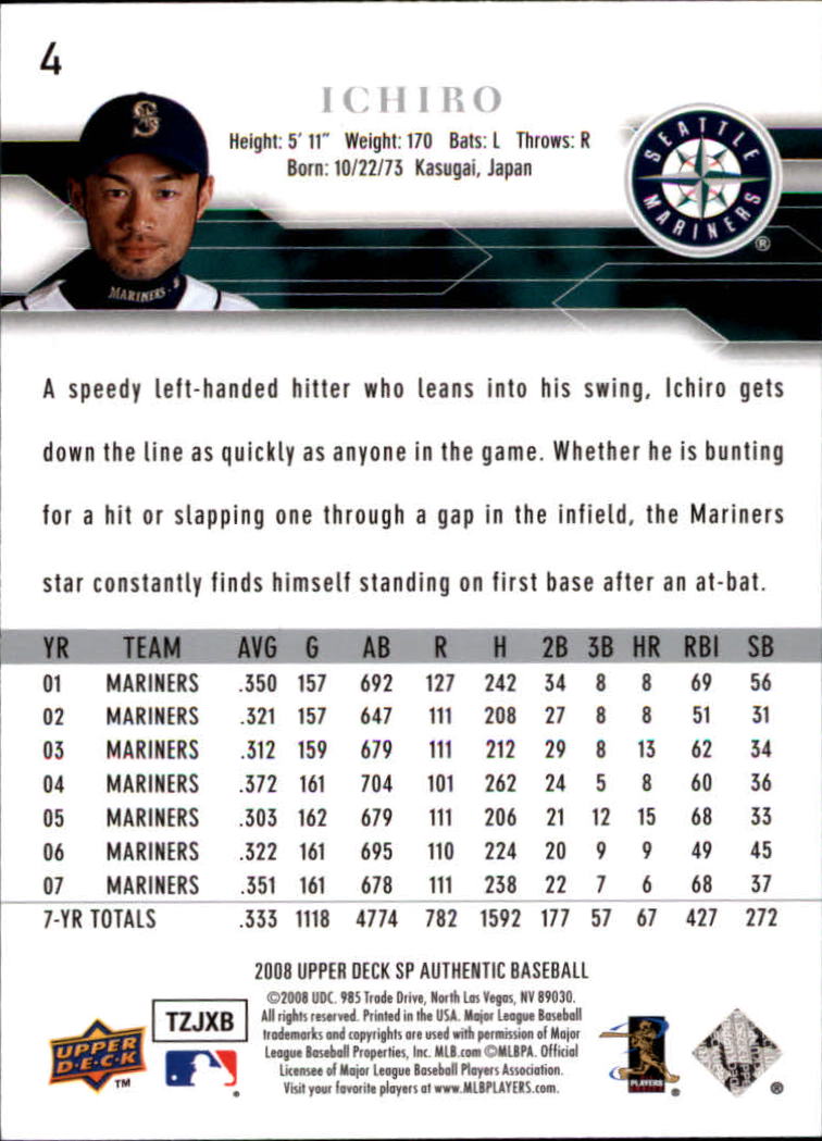 2008 SP Authentic Baseball Card Pick - Picture 9 of 208