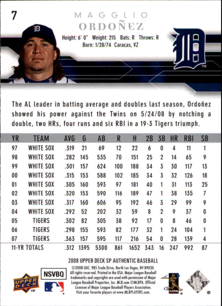 2008 SP Authentic Baseball Card Pick - Picture 15 of 208