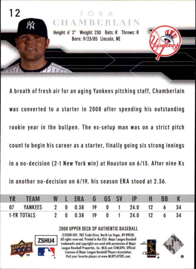 2008 SP Authentic Baseball Card Pick - Picture 25 of 208