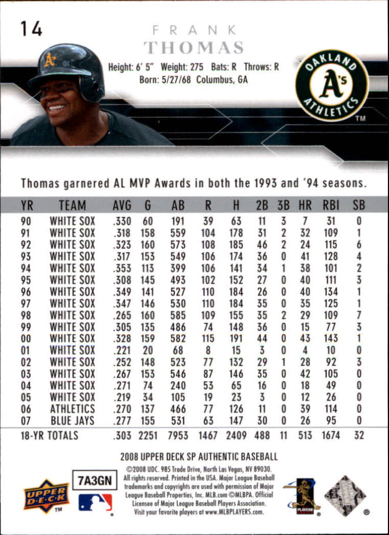 2008 SP Authentic Baseball Card Pick - Picture 29 of 208