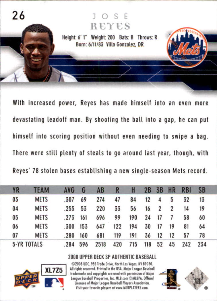 2008 SP Authentic Baseball Card Pick - Picture 53 of 208