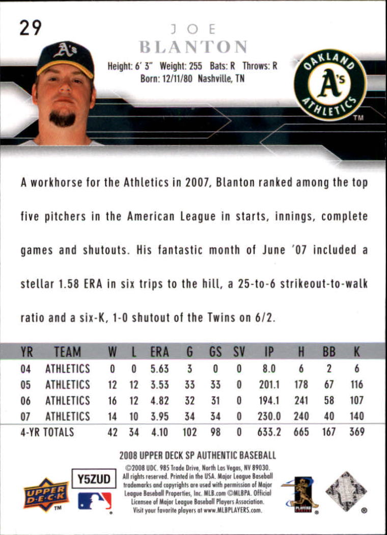 2008 SP Authentic Baseball Card Pick - Picture 59 of 208