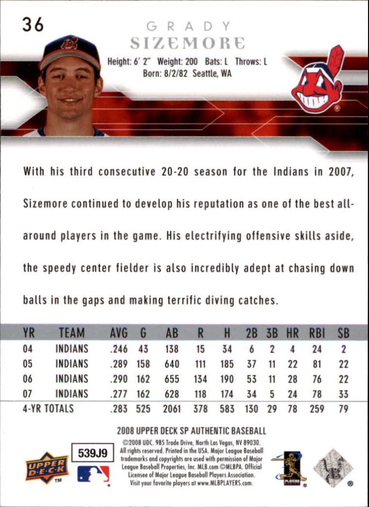 2008 SP Authentic Baseball Card Pick - Picture 73 of 208