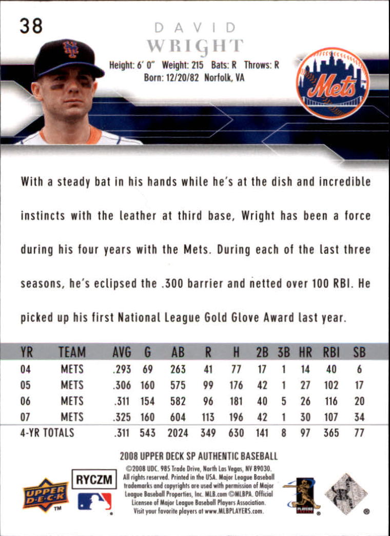 2008 SP Authentic Baseball Card Pick - Picture 77 of 208