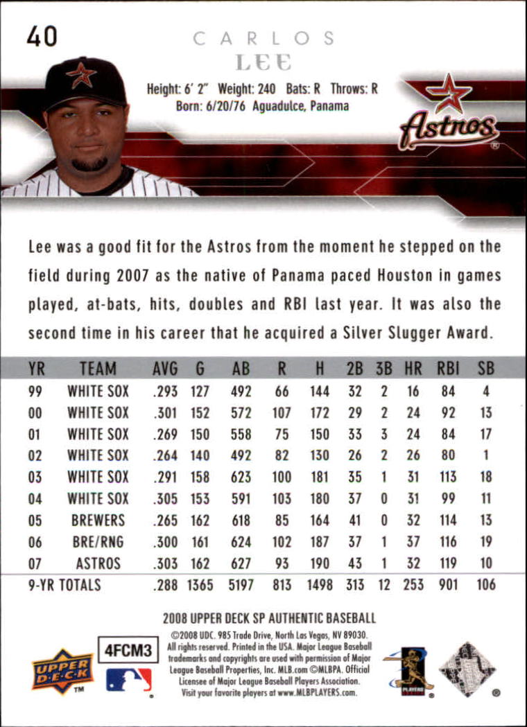 2008 SP Authentic Baseball Card Pick - Picture 81 of 208