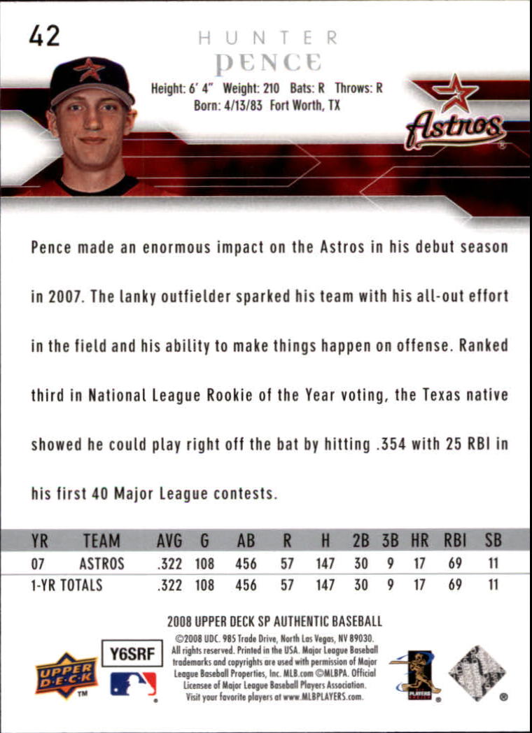 2008 SP Authentic Baseball Card Pick - Picture 85 of 208