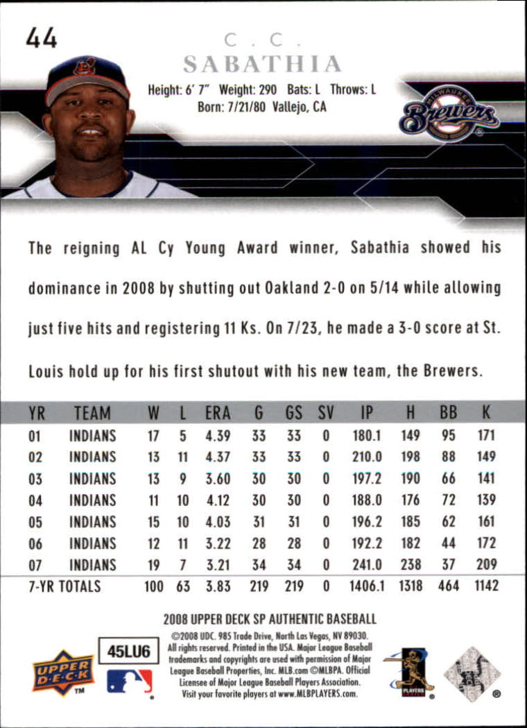 2008 SP Authentic Baseball Card Pick - Picture 89 of 208