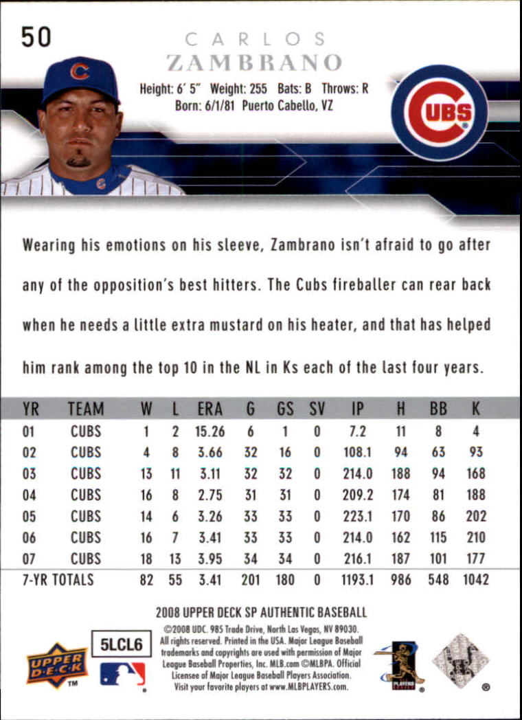 2008 SP Authentic Baseball Card Pick - Picture 101 of 208