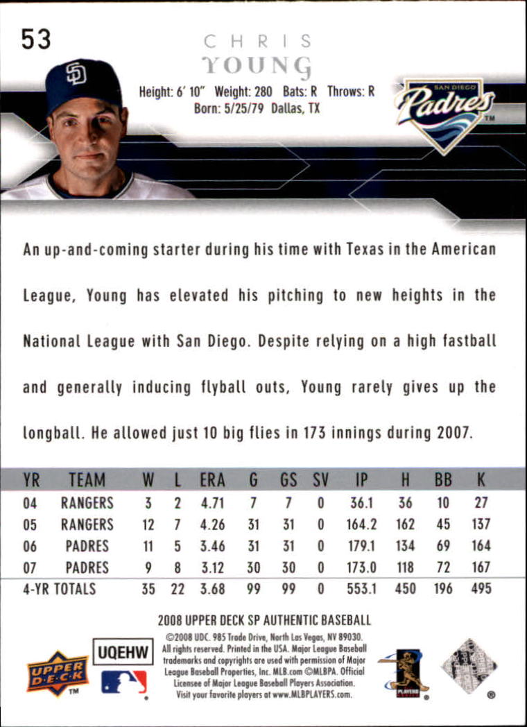 2008 SP Authentic Baseball Card Pick - Picture 107 of 208