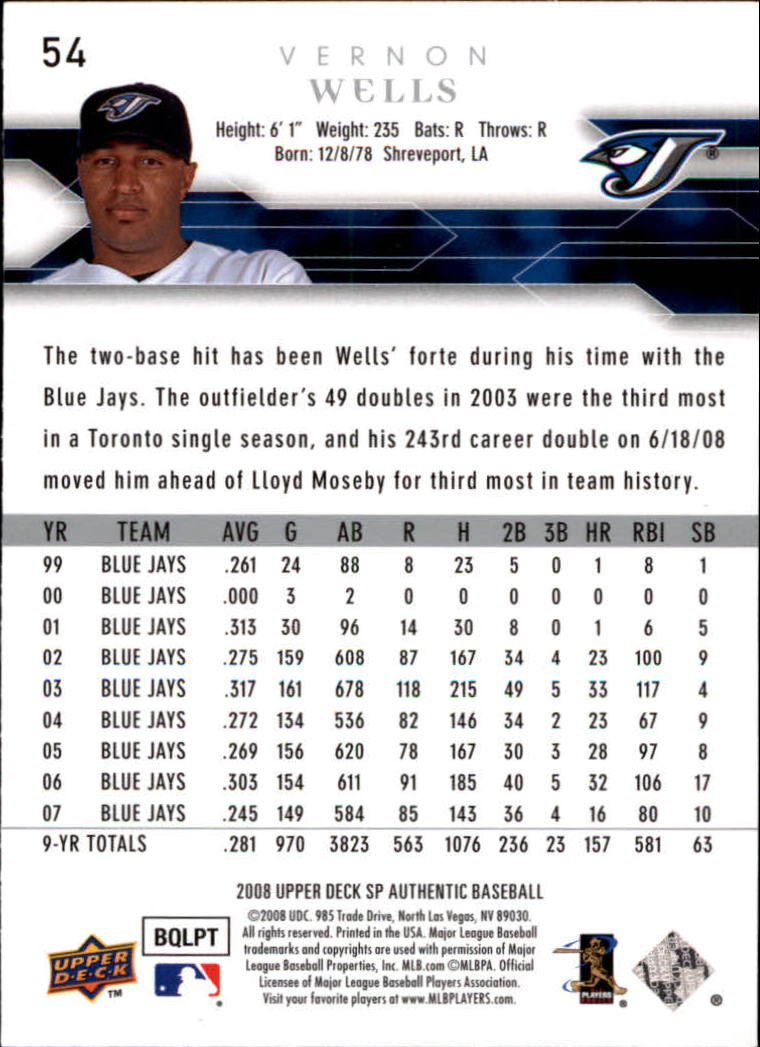 2008 SP Authentic Baseball Card Pick - Picture 109 of 208