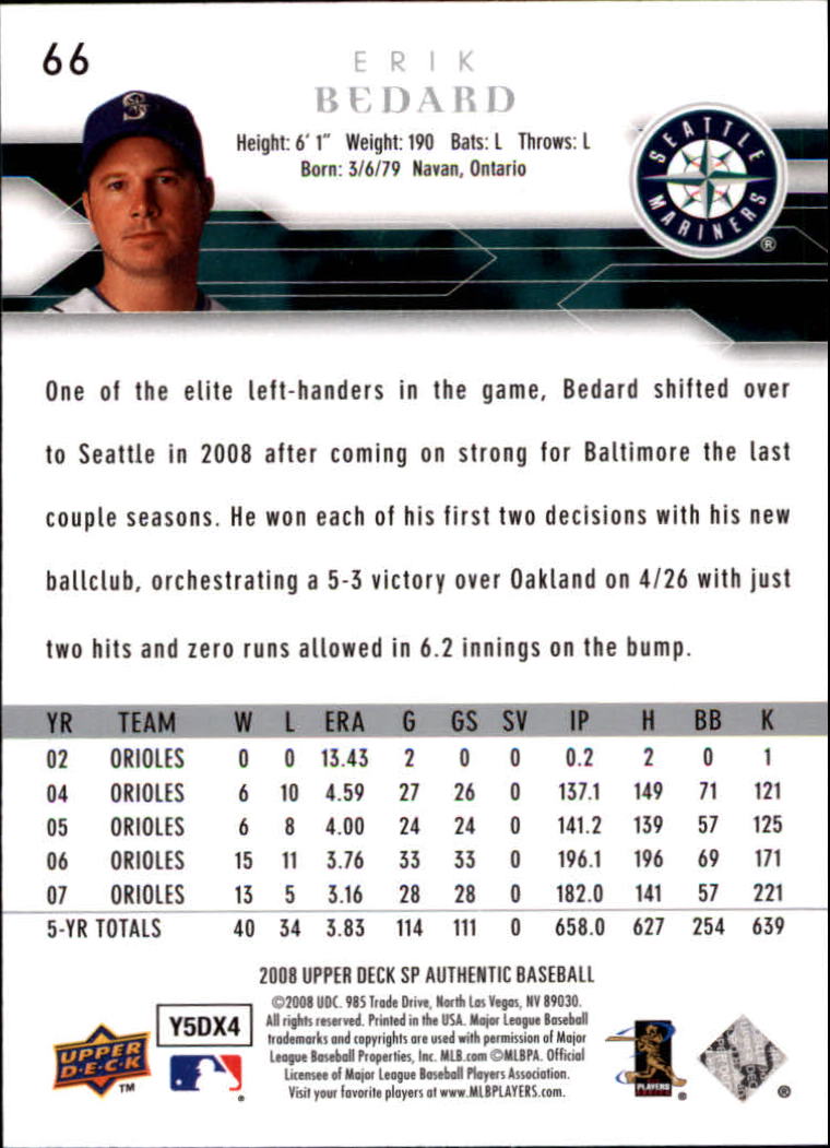 2008 SP Authentic Baseball Card Pick - Picture 133 of 208