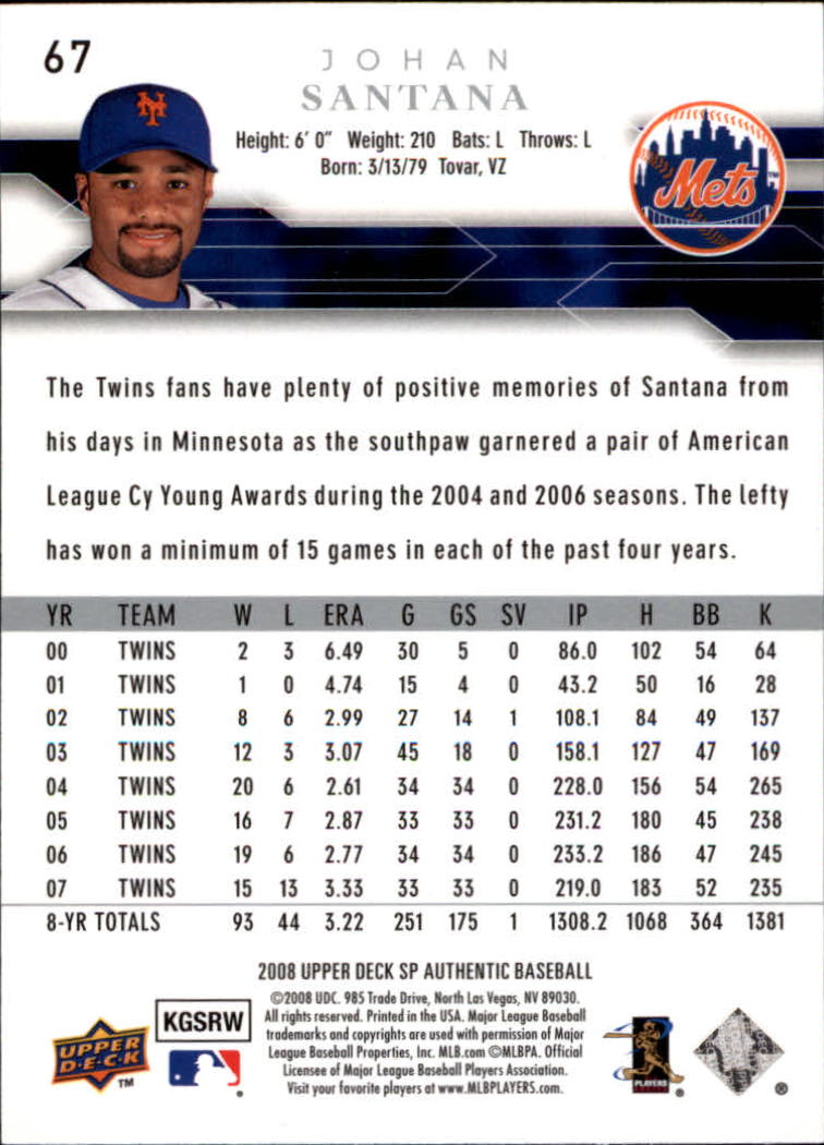 2008 SP Authentic Baseball Card Pick - Picture 135 of 208