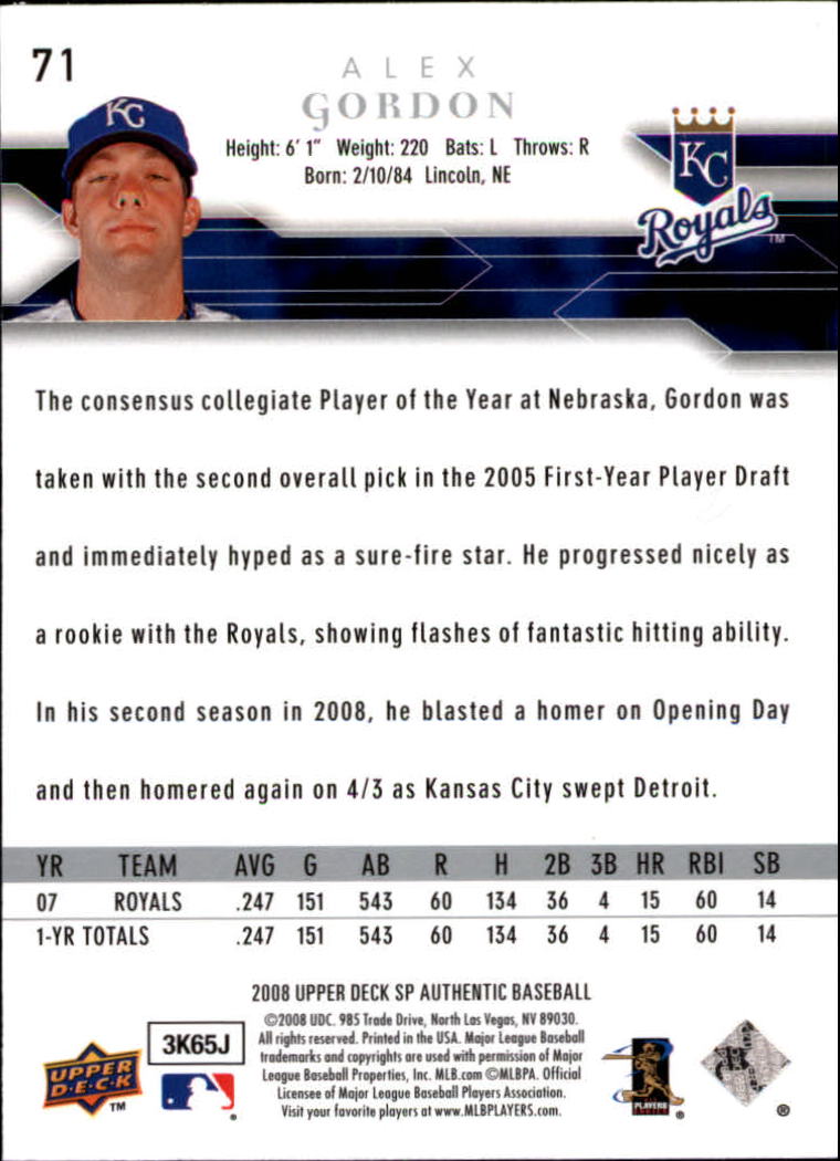 2008 SP Authentic Baseball Card Pick - Picture 143 of 208