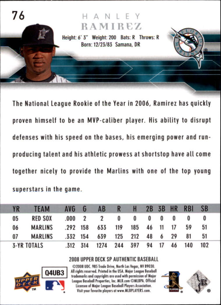 2008 SP Authentic Baseball Card Pick - Picture 153 of 208