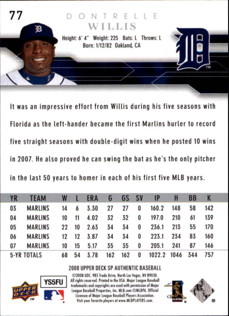 2008 SP Authentic Baseball Card Pick - Picture 155 of 208