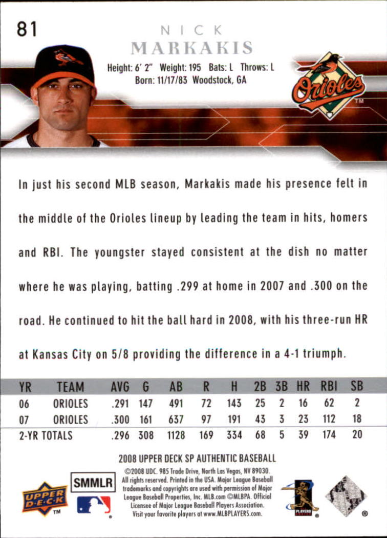 2008 SP Authentic Baseball Card Pick - Picture 163 of 208