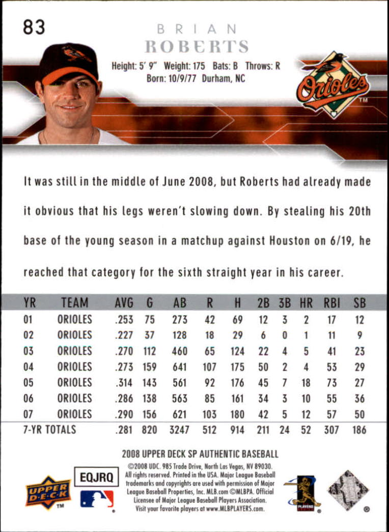 2008 SP Authentic Baseball Card Pick - Picture 167 of 208